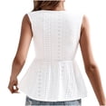 thumbnail image 4 of Birdeem Mode Femmes Manches Courtes Col en V Uni Décontracté Élastique Confortable Blouse Chemises, 4 of 10