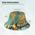 thumbnail image 3 of Bingfone Cartoon Dragonfly Art Bucket Hat for Men Women,Packable Reversible Printed Sun Hats,Fisherman Outdoor Travel Hiking Beach Caps, 3 of 7