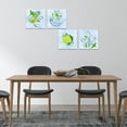 thumbnail image 3 of Kitchen Fruit Wall Art Green Lime Canvas Artwork 4 Pieces Fruit with Splash Water and Ices Painting Pictures Cool Summer Art Prints for Dining Room Décor 12"x12", 3 of 5