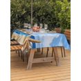 thumbnail image 3 of Outdoor Table Cloth with Umbrella Hole and Zipper, Summer Palm Tree Waterproof Rectangle Tablecloth 60"x102", Beach Ocean Coastal Starfish Shells Washable Table Cover for Outside Party Patio Picnic, 3 of 8