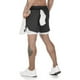 thumbnail image 3 of Eigraketly 2021 pantalones cortos para correr de camuflaje para hombres 2 en 1 de pisos de secado rápido pantalones cortos deportivos para gimnasio Uniforme atlético Negro M Eigraketly OD2835-09B, 3 of 6