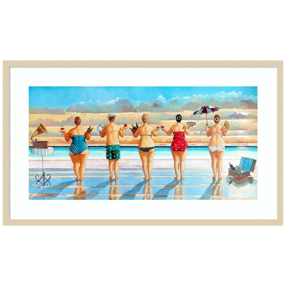 Amanti Art Watching Sunset Wood Framed Wall Art Print