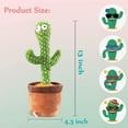 thumbnail image 3 of Juguete de cactus bailarín, juguete parlante, retorcerse cantando imitando cactus, repetir lo que dices, Sunny The Cactus Toy, cantar, repetir, bailar, grabar, LED (120 canciones), 3 of 5