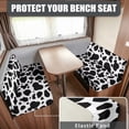 thumbnail image 2 of XYZCANDO Cow Print RV Dinette Cushion Covers Comfortable RV Accessories for Inside Bench Cushion Washable Sofa Slip Covers for 2 Seat Cushion Couch Stretchable Slip Covers for Loveseat White, 2 of 7
