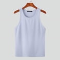 thumbnail image 5 of INCERUN Men Fashion Muscle Fit Sleeveless Tops Tee Leisure Solid Sport GYM O-Neck Tanks Vests, 5 of 6