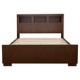 thumbnail image 3 of Jessica California King LED Storage Bookcase Bed Cappuccino, 3 of 7