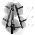 thumbnail image 1 of Support Mural pour Disques de Poids et Barre, Compatible avec les Disques Olympiques, Coussinet de Protection en Caoutchouc, 1 of 6