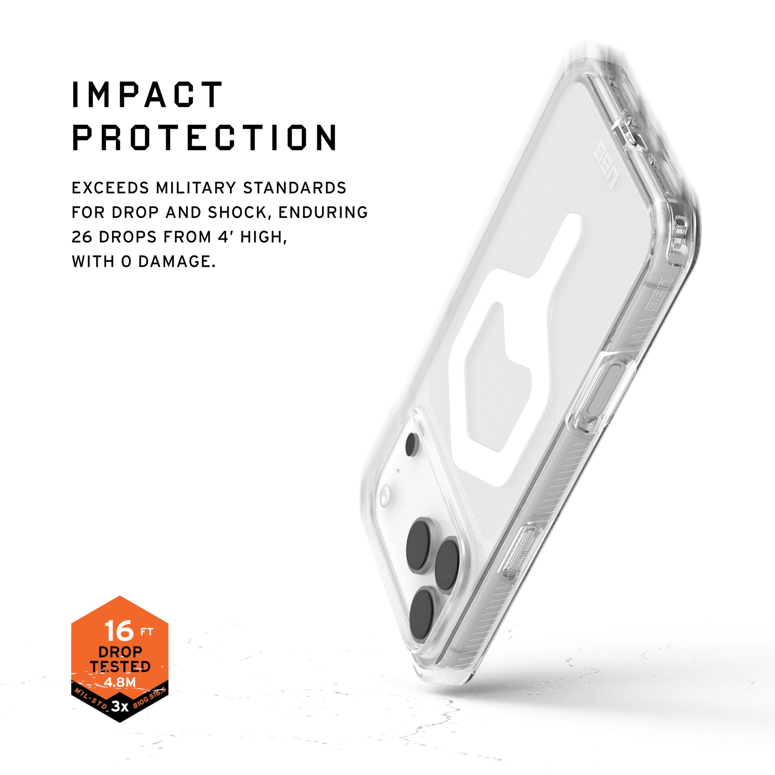 UAG iPhone 17 Pro Max Case Plyo - Compatible with MagSafe Transparent Military Grade Protective Cover, Ice/White