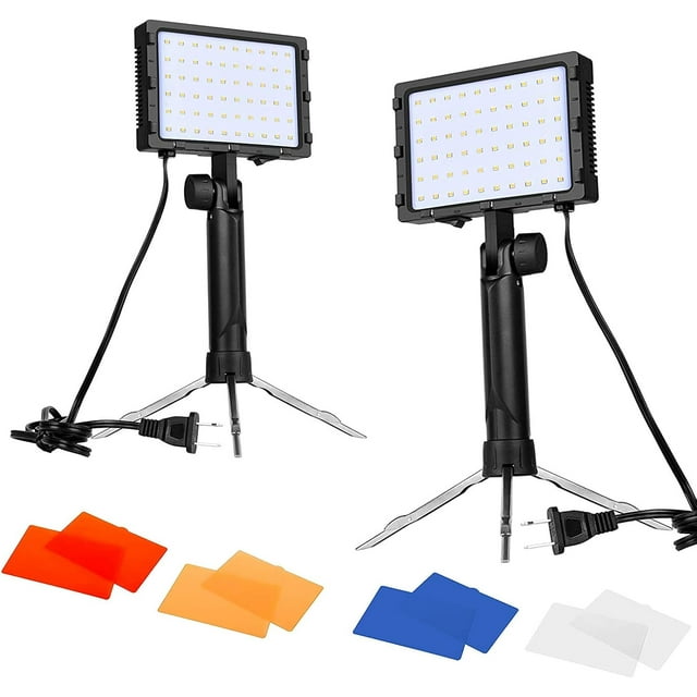 Vivider (TM) 2PCS 60 LED Photography LED Continuous Light Lamp 5500K Portable Camera Photo Lighting for Table Top Studio