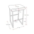 thumbnail image 2 of CorLiving Milo Set of 2 Backless Upholstered Counter Height Indoor Barstools with Steel Legs, 2 of 7
