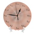 thumbnail image 2 of Reloj de pared con meses en lugar de números: relojes de pared silenciosos que no hacen tictac de 10 pulgadas, estilo rústico retro decorativo para sala de estar, cocina, hogar, baño y dormitorio, 2 of 7