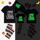 thumbnail image 2 of Pijamas familiares a juego de Navidad, conjunto de Pijamas cortos negros luminosos, Jesús es la razón, 2 of 4