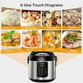 thumbnail image 4 of COMFEE’ 10‑Cup Rice Cooker, 5.2 Qt 8‑in‑1 Multi Cooker, Stainless Steel, Digital Programs, Steamer, Slow Cooker, Keep Warm – White Rice, Brown Rice, Quinoa, 4 of 12
