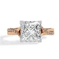 thumbnail image 2 of AFFY Infinity Hidden Halo Solitaire Engagement Ring for Women, 2.75 Carat (ctw) Princess and Round Cut Lab Grown Diamond Ring In 14K Rose Gold Over Sterling Silver F-G-H, SI Quality Ring Size-6.5, 2 of 7