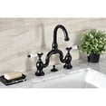 thumbnail image 3 of Kingston Brass KS7990BPL Bel-Air Bridge Solid Matte Black Brass Bathroom Faucet with Matching Pop-up Drain, 3 of 7