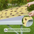 thumbnail image 6 of Yellow Hedgehog Love Square Fitted Tablecloth with Elastic Edge,Square Table Cover,Washable Elastic Table Cover for Home Kitchen Party Decor 34"x34", 6 of 6