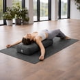 thumbnail image 7 of Node Fitness Yoga Meditation Cushion, 25" x 12" Rectangular Bolster with Organic Cotton Cover - Gray, 7 of 7