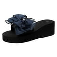 thumbnail image 2 of BONIXOOM Womens Sandals Clearance Fall Slip-On None Casual Fashion Womens Shoes Navy Size 6, 2 of 4