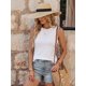 thumbnail image 1 of Top De Tanque Cuello Redondo Blanco Para Verano, 1 of 9