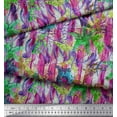 thumbnail image 3 of Soimoi Rayon Fabric Stripe,Coral,Starfish Ocean Fabric Prints by Yard 42 Inch Wide, 3 of 3