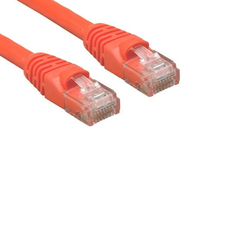 Plus Category 6 Patch Cord - Kentek 10 Feet FT CAT6 UTP Crossover Patch Cable 24 AWG 550 MHz Category 6 Unshielded Twisted Pair Cross-over Snagless Molded Boot Ethernet RJ45 Network Cord PC Mac Hub Orange
