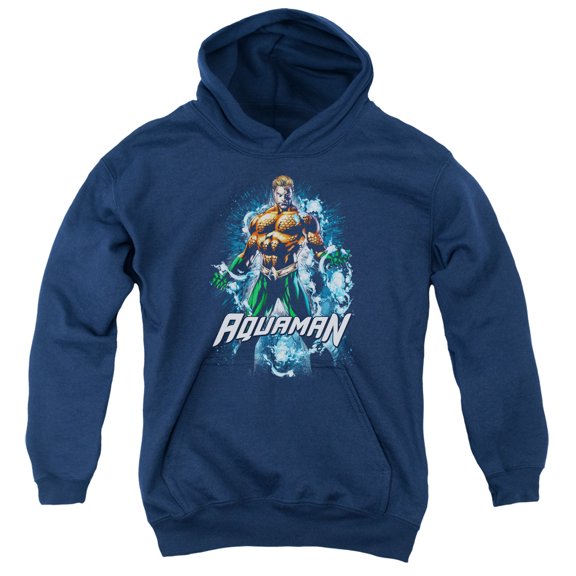 Jla - Water Powers - Youth Hooded Sweatshirt - X-Large