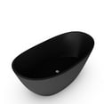 thumbnail image 6 of Castello USA Manhattan 64" Freestanding Solid Surface Soaking Bathtub in Black, 6 of 6