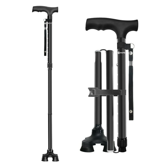 Conkote Aluminum Alloy Foldable Adjustable Walking Cane for Men & Women 30.5-37.5 Inch
