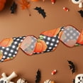 thumbnail image 4 of Halloween Theme Decoration Ribbon Thanksgiving Faux Linen Ribbon Holiday Party Decoration Ribbon Pumpkin Maple Leaf Woven Ribbon Halloween Decorations, 4 of 6