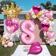 thumbnail image 4 of Florisland Set de globos rosa princesa para 1er cumpleaños de 40", 4 of 6
