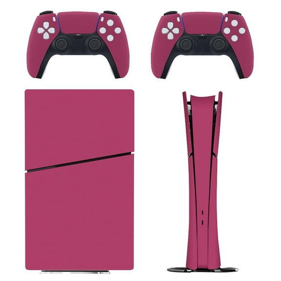 Skin Sticker for PS5 Slim / Pro / Standard Disc / Digital Edition Console and Controllers Decals for PlayStation 5 Maroon PURPLE