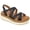 Black Leather, variant on Gentle Souls by Kenneth Cole Womens REBHA Open toe Casual Wedge Sandals