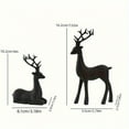 thumbnail image 2 of HCTSHG Christmas Reindeer Sculpture, Resin Deer Christmas Decoration, Black Resin Elk Statues for Home Decor, Ideal for Living Room, Bedroom, Office, Bookshelf, and Desk Ornaments, 2 of 2