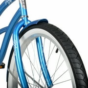 Hyper Bicycles 26 Womens Beach Cruiser, Adult Ages 13+, Metallic Blue