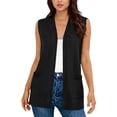 thumbnail image 4 of Diufon Womens Cardigans Lightweight Casual Soft Sleeveless Vests Dressy Casual Open Front Cardigan with Pockets, 4 of 10