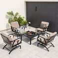 thumbnail image 2 of Costway Ensemble de 5 Chaises Berçantes de Patio Table à Foyer 4-en-1 Robuste pour Conversation Extérieure, 2 of 10