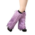 thumbnail image 5 of Calcetines de felpa de lana de imitación de otoño e invierno, botas largas, cálidas, para actuaciones en el escenario, de piel de zorro, protector de piernas de tubo alto para mujer, 5 of 5