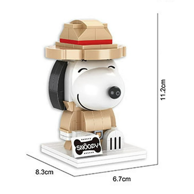 Snoopy Building Blocks Toy Creative Cartoon Figure Doll kids Assembled Toy-QIUPING