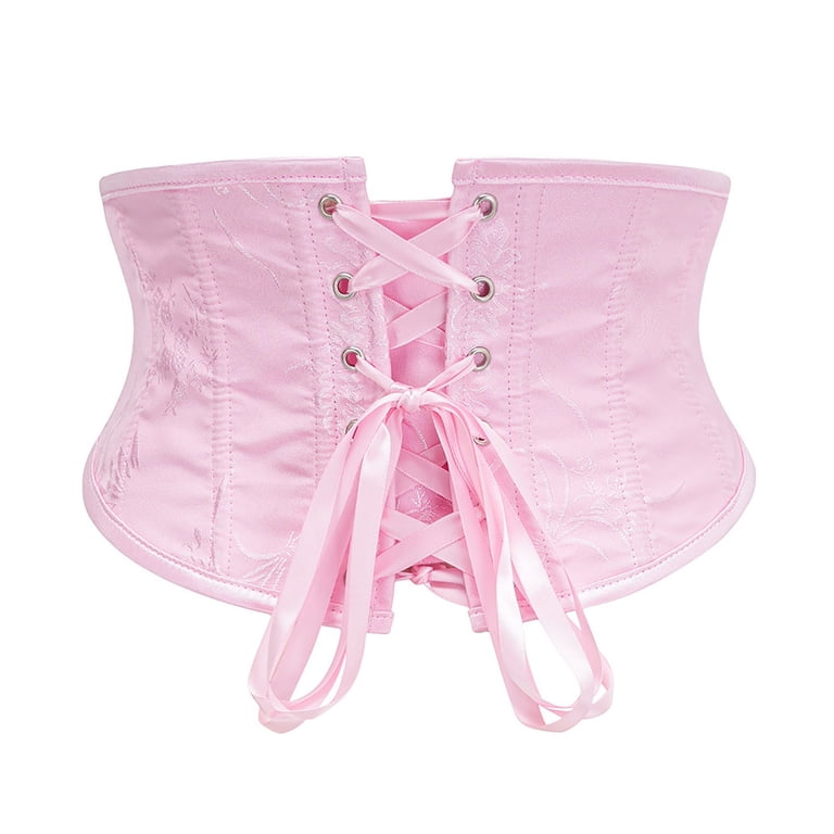 Lace Up Corset Belt for Womens Vintage Floral Waist Cincher  display picture 3