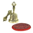 thumbnail image 2 of Campana de mano Campana de mano antigua para recepción Tiendrvicio de hotel Meditación Oración Alimentación de mascotas y decoración Los 7.8cm CUTICAT Maja de campana de Vajra, 2 of 8