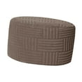 thumbnail image 4 of Round Ottoman Slipcover Stretch Ottoman Cover Elastic Footstool Protector Polyester for Living Room Bedroom, 4 of 9