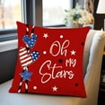 thumbnail image 2 of RuWeoMaa 4th of July Pillow Covers 18"x18" Soft Jacquard Chenille Throw Pillow Covers with Red Stripe Blue Star Flag Design,Farmhouse Pillow Covers for Independence Day Memorial Decor, 2 of 6