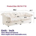 thumbnail image 3 of Modern Chenille Cloud Deep Seat Sofa with Comfortable and Soft Cushions, Beige, 3 of 14