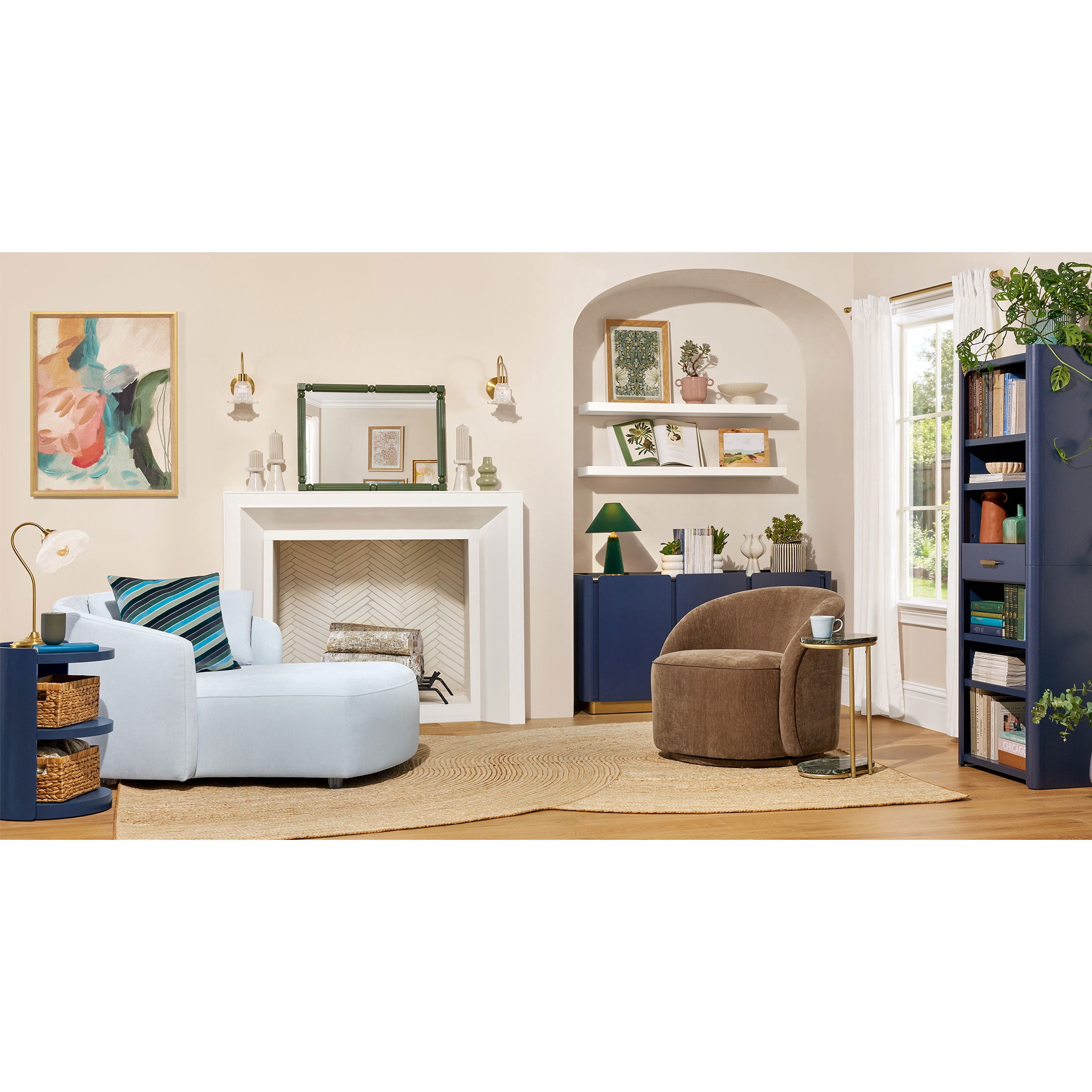 Beautiful Drew Chaise by Drew Barrymore, Hydrangea