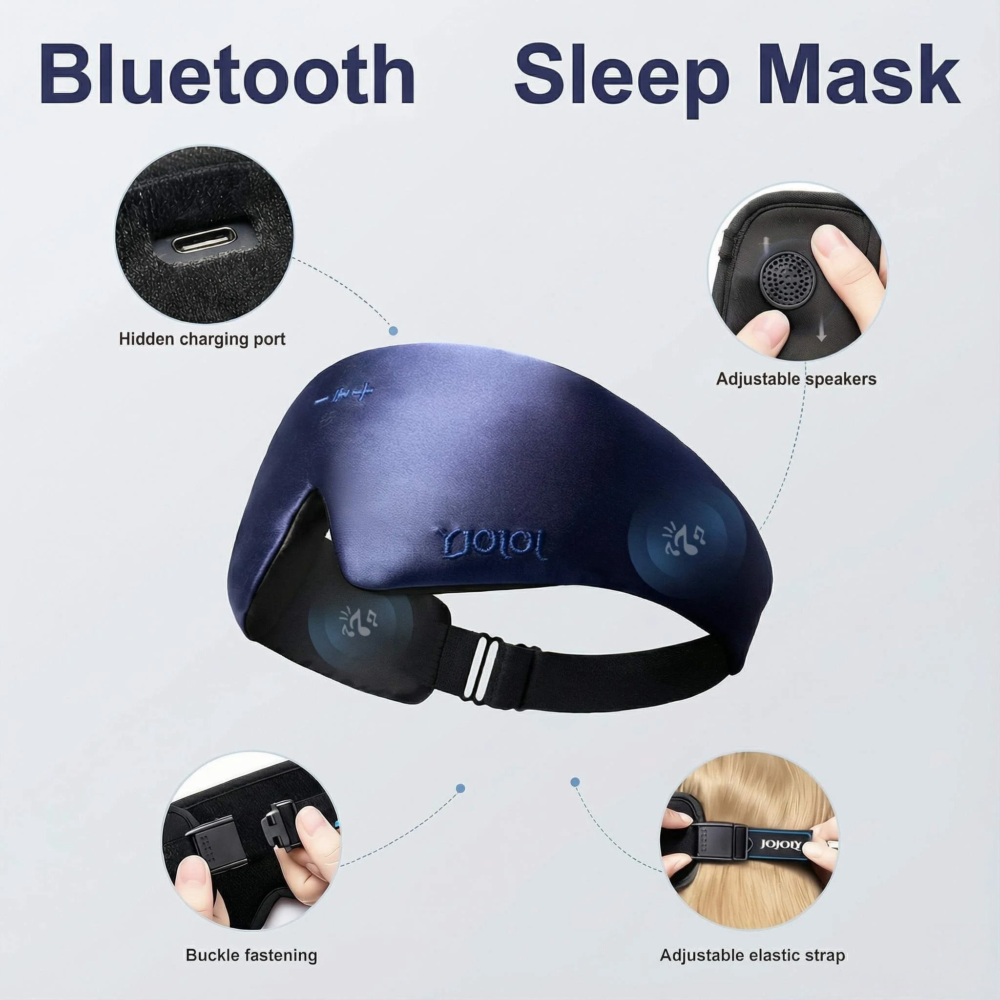 FACEMOON Bluetooth 5.4 Sleep Headphones Headband with Ultra-Thin HD Stereo Speakers for Comfortable Restful Sleep