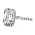 thumbnail image 2 of Bow Jewel 2.2 Ct VVS1/D Emerald Cut Diamond Ring - 14K White Gold Plated - Engagement Wedding Halo Prong Set Ring - Birthday Gift for Her, 2 of 2