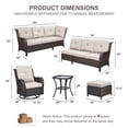 thumbnail image 5 of Bellefurn Outdoor Wicker Patio Furniture Set with Swivel Rocking Chairs,Outdoor Wicker Sectional Sofa Set L-Shaped Sectional Sofa with Ottomans,Rattan Conversation Set for Backyard Porch Garden, 5 of 11