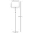thumbnail image 2 of Srkashlteni Adjustable Aged Brass Floor Lamp with Oyster Linen Shade – Contemporary Lighting Fixture for Transitional Spaces, 2 of 2