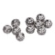 thumbnail image 2 of 10 cuentas espaciadoras redondas con patrón grabado de plata antigua, cuentas sueltas redondas huecas para hacer joyas DIY, 2 of 14