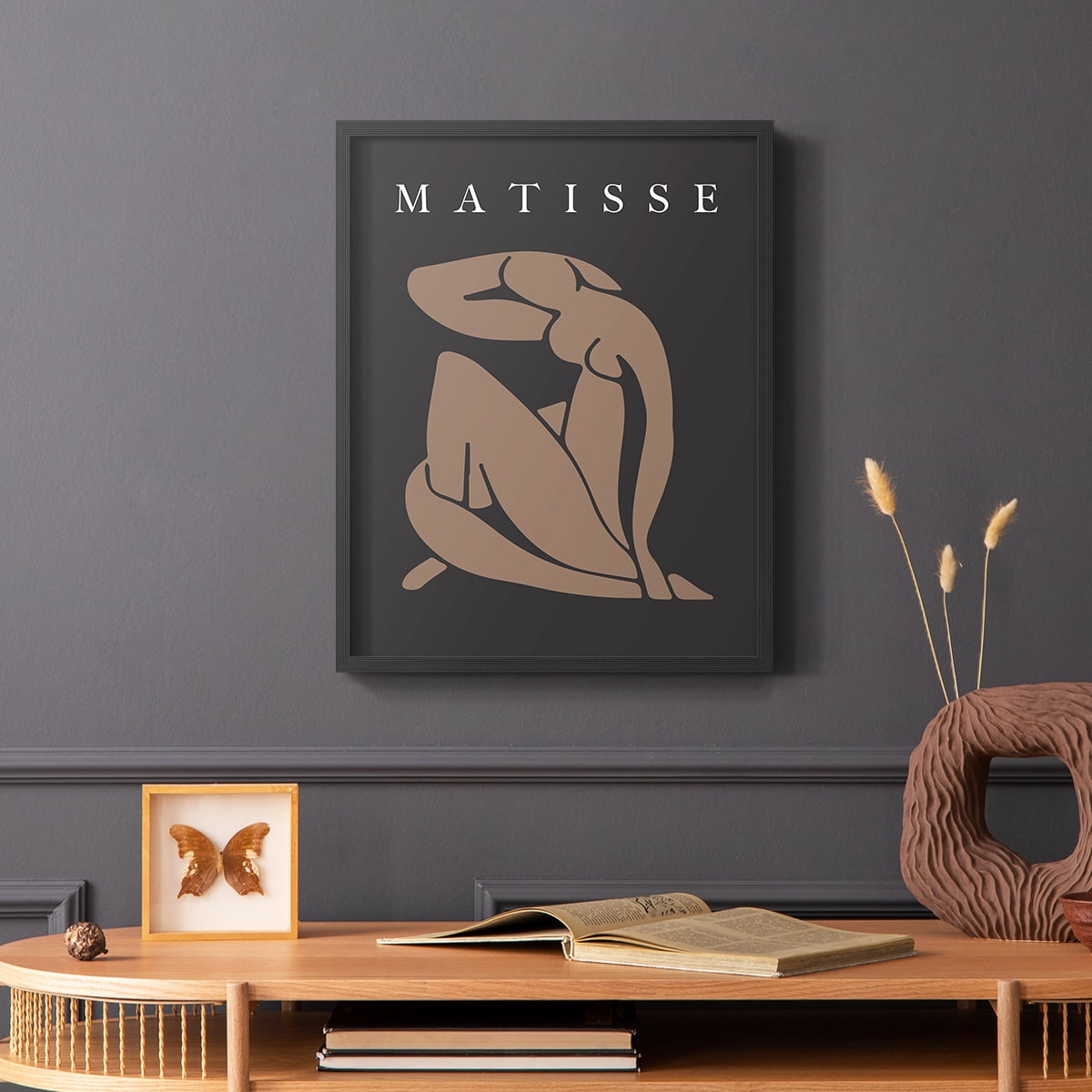Matisse CCCLXXVII in Black Solid Wood 8 x 10 Framed Print